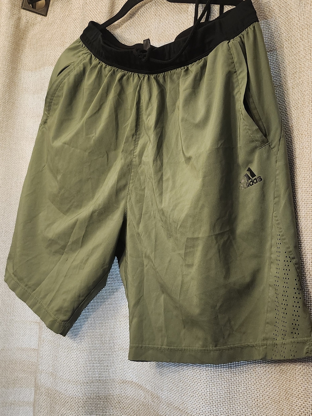 Adidas Men’s Olive Green Training Shorts